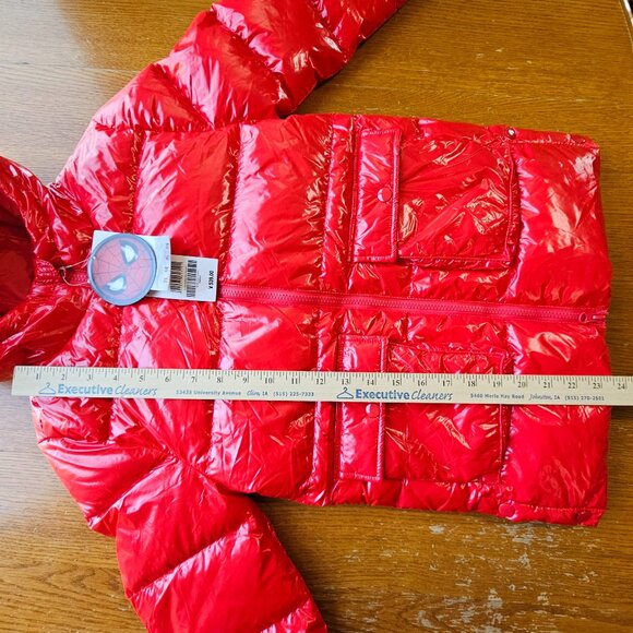 NEW Jeanswest Marvel Spider-Man Boys 7-9/Years Red Down Puffer Coat Size 130/64 - Picture 5 of 13
